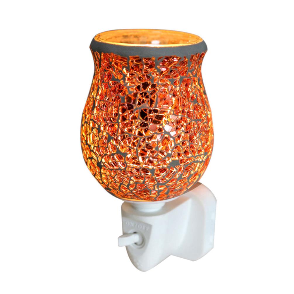 Sense Aroma Rose Gold Crackle Tulip Mosaic Plug In Wax Melt Warmer £13.04